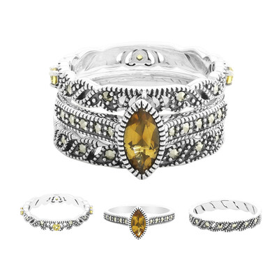 Anillo en plata con Citrino