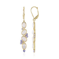 Pendientes en plata con Piedra de Luna blanca (KM by Juwelo)