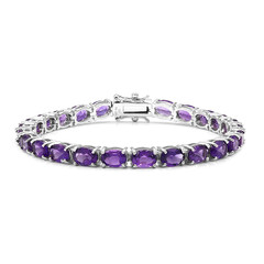 Brazalete en plata con Amatista de Zambia