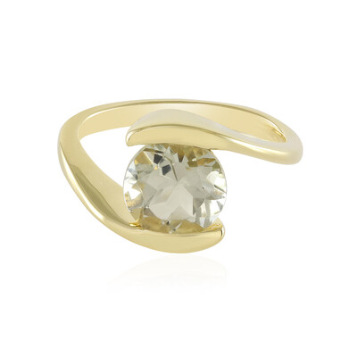 Anillo en plata con Amatista verde
