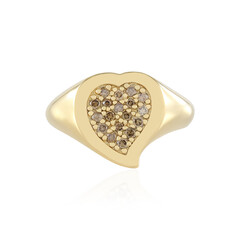 Anillo en plata con Diamante chocolate I2