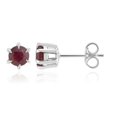 Pendientes en plata con Rubí de Bemainty