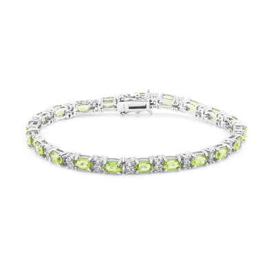 Brazalete en plata con Peridoto de Birmania
