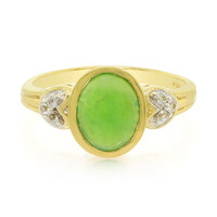 Anillo en plata con Crisoprasa imperial