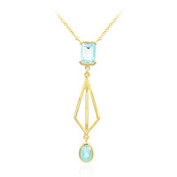 Collar en plata con Topacio azul cielo