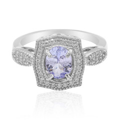 Anillo en plata con Tanzanita