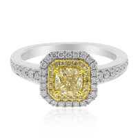 Anillo en oro con Diamante amarillo SI2 (CIRARI)