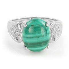 Anillo en plata con Malaquita