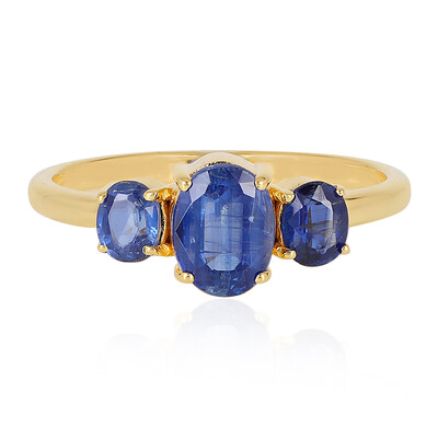 Anillo en plata con Cianita de Nepal