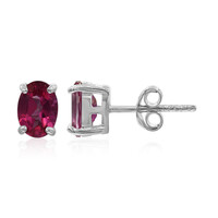 Pendientes en plata con Topacio místico pink hot