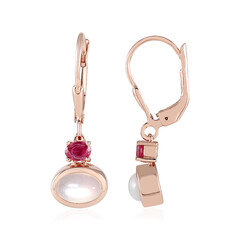 Pendientes en plata con Piedra de Luna blanca (KM by Juwelo)