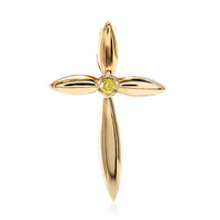 Colgante en plata con Diamante amarillo I2