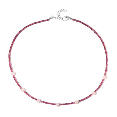 Collar en plata con Cuarzo rosa
