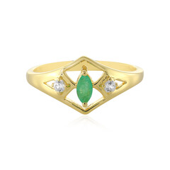 Anillo en plata con Esmeralda de Zambia