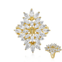 Anillo en plata con Topacio blanco
