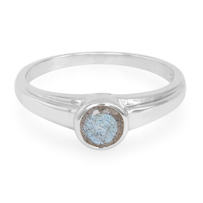 Anillo en plata con Espectrolita
