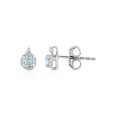 Pendientes en plata con Topacio azul cielo