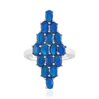 Anillo en plata con Ópalo azul neón
