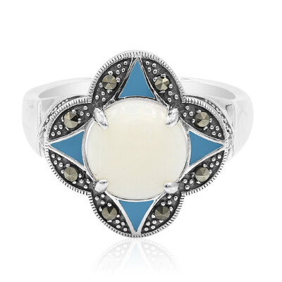 Anillo en plata con Ópalo blanco