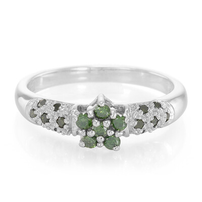 Anillo en plata con Diamante fantasía