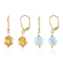 Pendientes en plata con Citrino