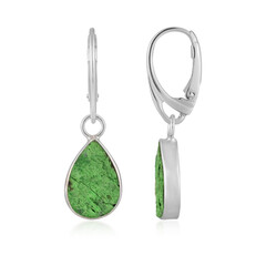 Pendientes en plata con Uvarovita