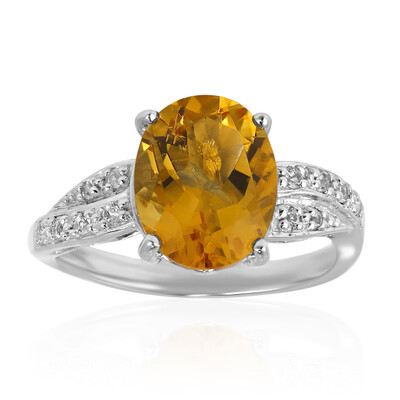 Anillo en plata con Citrino
