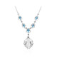 Collar en plata con Topacio blanco