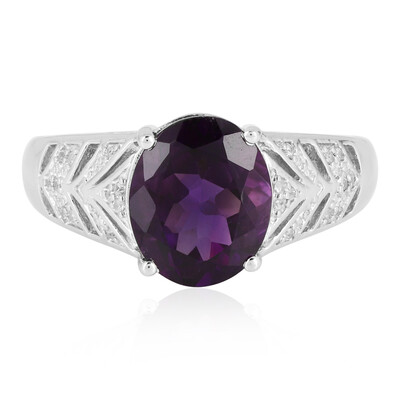 Anillo en plata con Amatista de Siberia