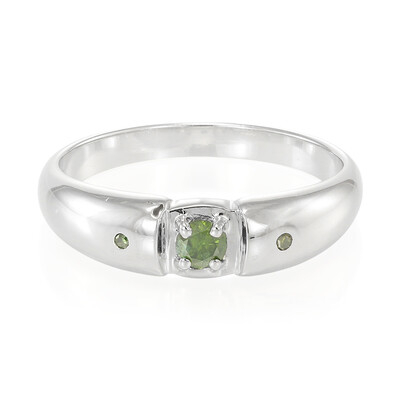 Anillo en plata con Diamante fantasía