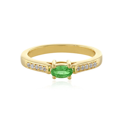 Anillo en plata con Tsavorita