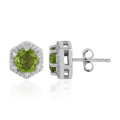 Pendientes en plata con Peridoto