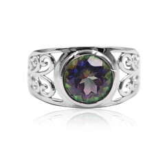 Anillo en plata con Topacio Místico
