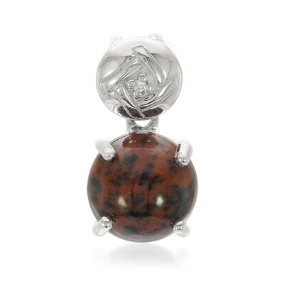 Colgante en plata con Obsidiana caoba