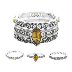 Anillo en plata con Citrino