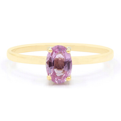 Anillo en oro con Zafiro rosado