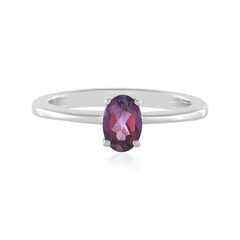 Anillo en plata con Topacio místico púrpura