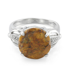 Anillo en plata con Cuarzo Dinosaurio