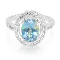 Anillo en plata con Topacio brillo de luna