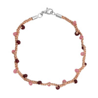 Brazalete en plata con Calcedonia rosa