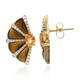 Pendientes en oro con Granate mandarina (CIRARI)