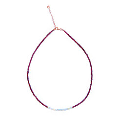 Collar en plata con Granate Magenta