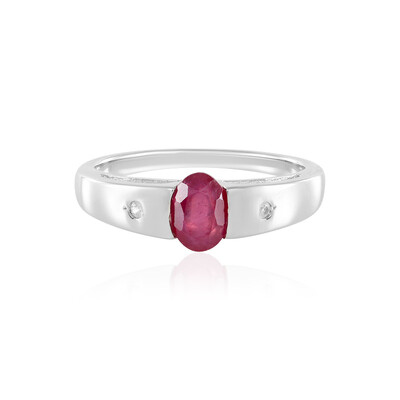 Anillo en plata con Rubí de Madagascar