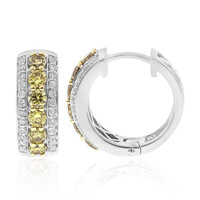 Pendientes en oro con Diamante verde SI  (CIRARI)