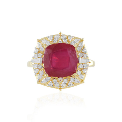 Anillo en plata con Rubí de Madagascar