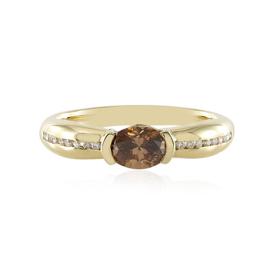 Anillo en oro con Diamante chocolate SI2 (de Melo)