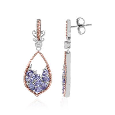 Pendientes en plata con Tanzanita (Dallas Prince Designs)