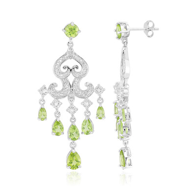 Pendientes en plata con Peridoto de Birmania