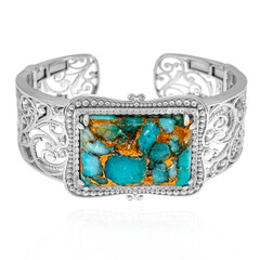 Brazalete en plata con Amazonita mosaico (Dallas Prince Designs)