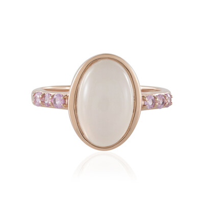 Anillo en plata con Piedra de Luna blanca (KM by Juwelo)